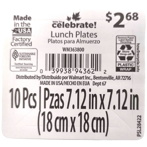 Thanksgiving Holiday Lunch Plate or Craft Accent With Blessed Pie Picture - Picture 6 of 6